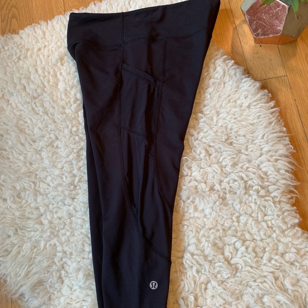 LULULEMON mesh cropped black leggings - Picture 4 of 5